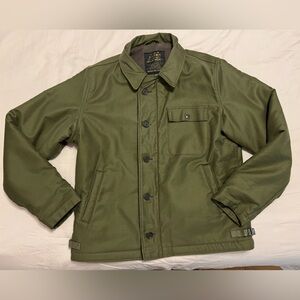 Iron Heart Olive Whipcord A-2 Deck Jacket XL